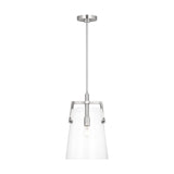 Crofton Pendant — 10 1/4", Clear, Brushed Nickel
