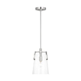 Crofton Pendant — 7 3/4", Clear, Brushed Nickel