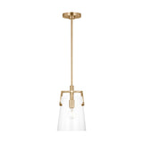 Crofton Pendant — 7 3/4", Clear, Satin Brass