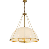 Crosby Chandelier Brushed Gold By Alora - Front View