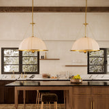 Crosby Chandelier Brushed Gold By Alora - Lifestyle View