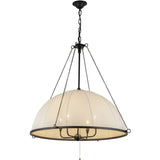 Crosby Chandelier Matte Black By Alora - Front View