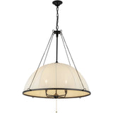 Crosby Chandelier Matte Black By Alora - With Light