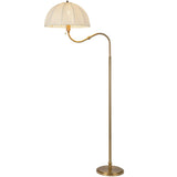 Crosby Floor Lamp Brushed Gold By Alora - Side View