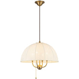 Crosby Pendant Light 18 Inch Brushed Gold By Alora - Front View