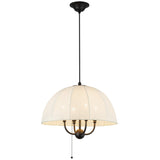 Crosby Pendant Light 18 Inch Matte Black By Alora - Front View