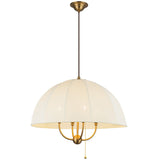 Crosby Pendant Light 24 Inch Brushed Gold By Alora - Front View