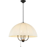 Crosby Pendant Light 24 Inch Matte Black By Alora - Front View