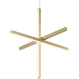 Crosley 3 Light Pendant Small Brushed Gold By Matteo - Front View