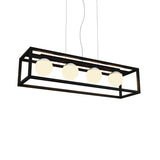 Cubic Linear Pendant Light By Accord, Color: Organic Black, Size: 4 Lights, ,| Casa Di Luce Lighting