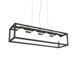 Cubic Linear Pendant Light By Accord, Color: Organic Lead Grey, Size: 4 Lights, ,| Casa Di Luce Lighting