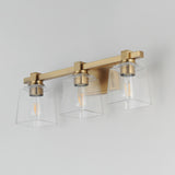 Cubos Bath Vanity Light Natural Aged Brass by Maxim Lighting