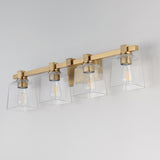 Cubos Bath Vanity Light Natural Aged Brass by Maxim Lighting