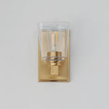 Cubos Wall Sconce Vanity Light Natural Aged Brass by Maxim Lighting