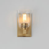 Cubos Wall Sconce Vanity Light Natural Aged Brass by Maxim Lighting