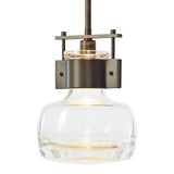 Cuff Mini Pendant Large, shown in Dark Smoke, by Hubbardton Forge