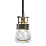 Cuff Mini Pendant Small, shown in Dark Smoke, by Hubbardton Forge
