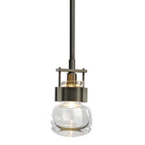 Cuff Mini Pendant Small, shown in Dark Smoke, by Hubbardton Forge