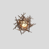 Cura Pendant Light by Cerno in raw walnut - view from below