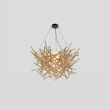 Cura Pendant Light by Cerno in raw white oak with black canopy