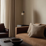 Metal Black-Black Curn Floor Lamp by Aromas in Living Room