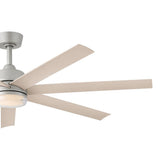 Current 56” LED Smart Fan - Brushed Nickel