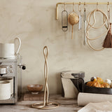 Curvature Paper Towel Holder Brass By Ferm Living - Lifestyle View1