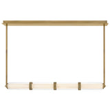 Cy Linear Chandelier Lacquered Brass By Frederic Ramond Front View