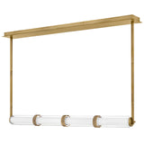 Cy Linear Chandelier Lacquered Brass By Frederic Ramond Side View1