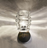 Cyclone Elbow Sconce Round Dark Bronze By Siemon Salazar With Light