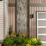 Cylinder Outdoor Wall Light Large Architectural Bronze By Kichler - Lifestyle View1