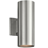 Cylinder Outdoor Wall Light Medium Brushed Aluminium By Kichler