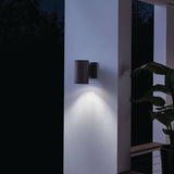 Cylinder Outdoor Wall Light Small Architectural Bronze By Kichler - Lifestye View1