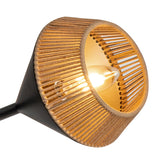 Dafne Chandelier Matte Black Braided Rope By Alora Detailed View