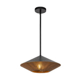 Dafne Pendant Light Matte Black Braided Rope Medium By Alora