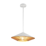 Dafne Pendant Light White Braided Rope Medium By Alora