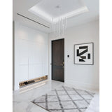 Dahlia 23-inch 6-light Textured White Chandelier with Opal Glass Shades