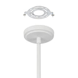Dahlia 28-inch 8-light Textured White Chandelier with Opal Glass Shades