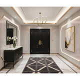 Dahlia 36-inch 8-light Brass Chandelier with Opal Glass Shades