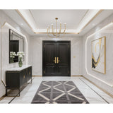 Dahlia 36-inch 8-light Brass Chandelier with Opal Glass Shades