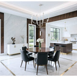 Dahlia 36-inch 8-light Textured White Chandelier with Opal Glass Shades