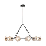Dahlia Chandelier Urban Bronze Alabaster By Alora
