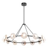 Dahlia Chandelier Urban Bronze Alabaster Finish By Alora