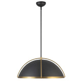 Dahlia Metal Dome Pendant Light By Artcraft - Front View