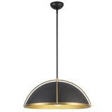 Dahlia Metal Dome Pendant Light By Artcraft