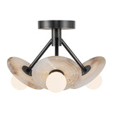 Dahlia Semi Flush Mount By Alora Urban Bronze