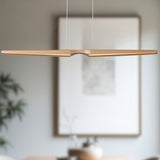 Dakota Linear Pendant Beech Wood By Kuzco - Lifestyle View