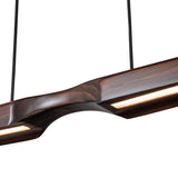 Dakota Linear Pendant Walnut By Kuzco - Detailed View1