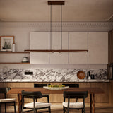 Dakota Linear Pendant Walnut By Kuzco - Lifestyle View