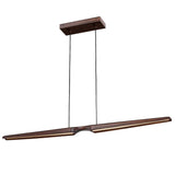 Dakota Linear Pendant Walnut By Kuzco - Side View